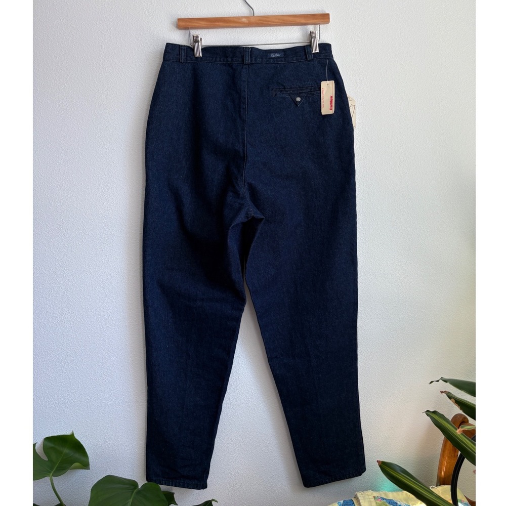 Vintage Plus Size S. Blues Tapered Leg High Waisted Denim Jeans 18W/32 NWT - Picture 2 of 7